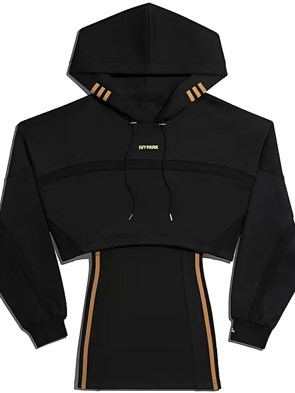 NWT Adidas x Ivy Park Hooded Cutout Dress | Black/Mesa, XL